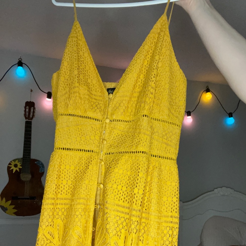 Long yellow sun dress